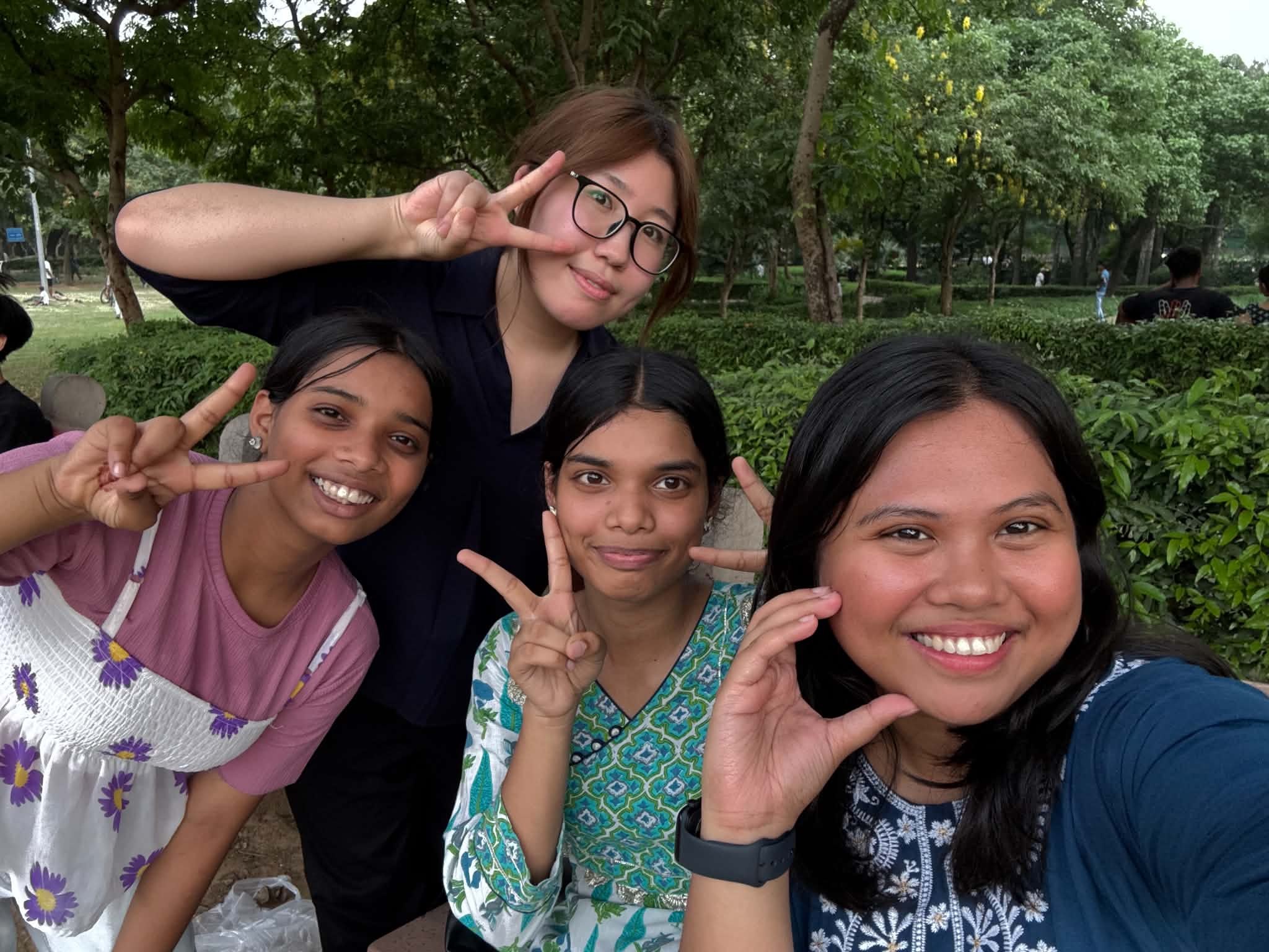 Ascha with friends and fellow missionaries